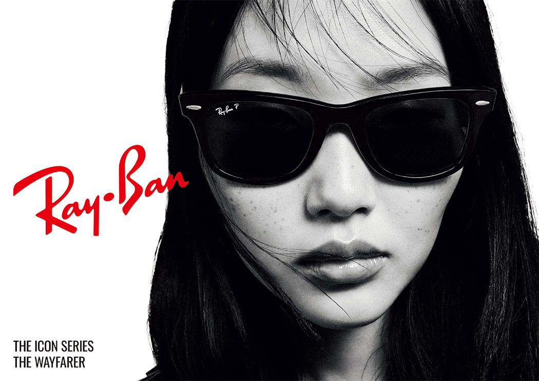 Ray-Banのサングラス広告画像