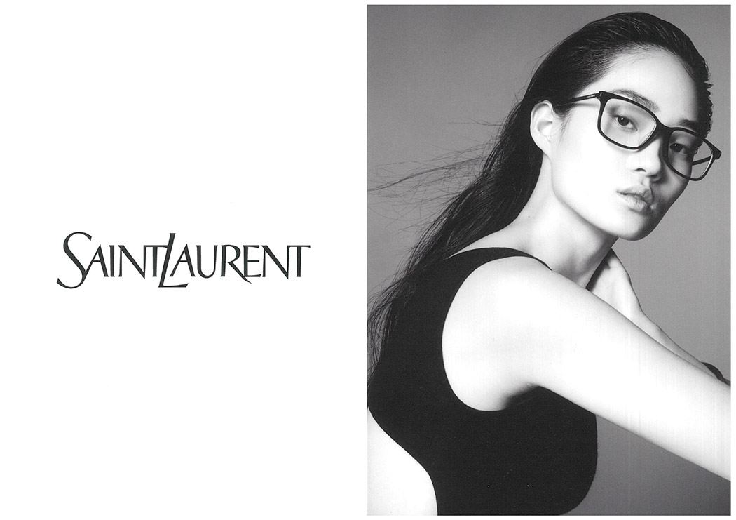 SAINTLAURENTのメガネフレーム広告画像