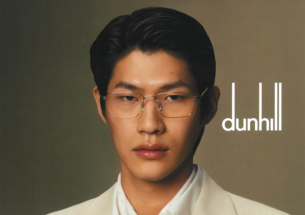 dunhillのメガネフレーム広告画像
